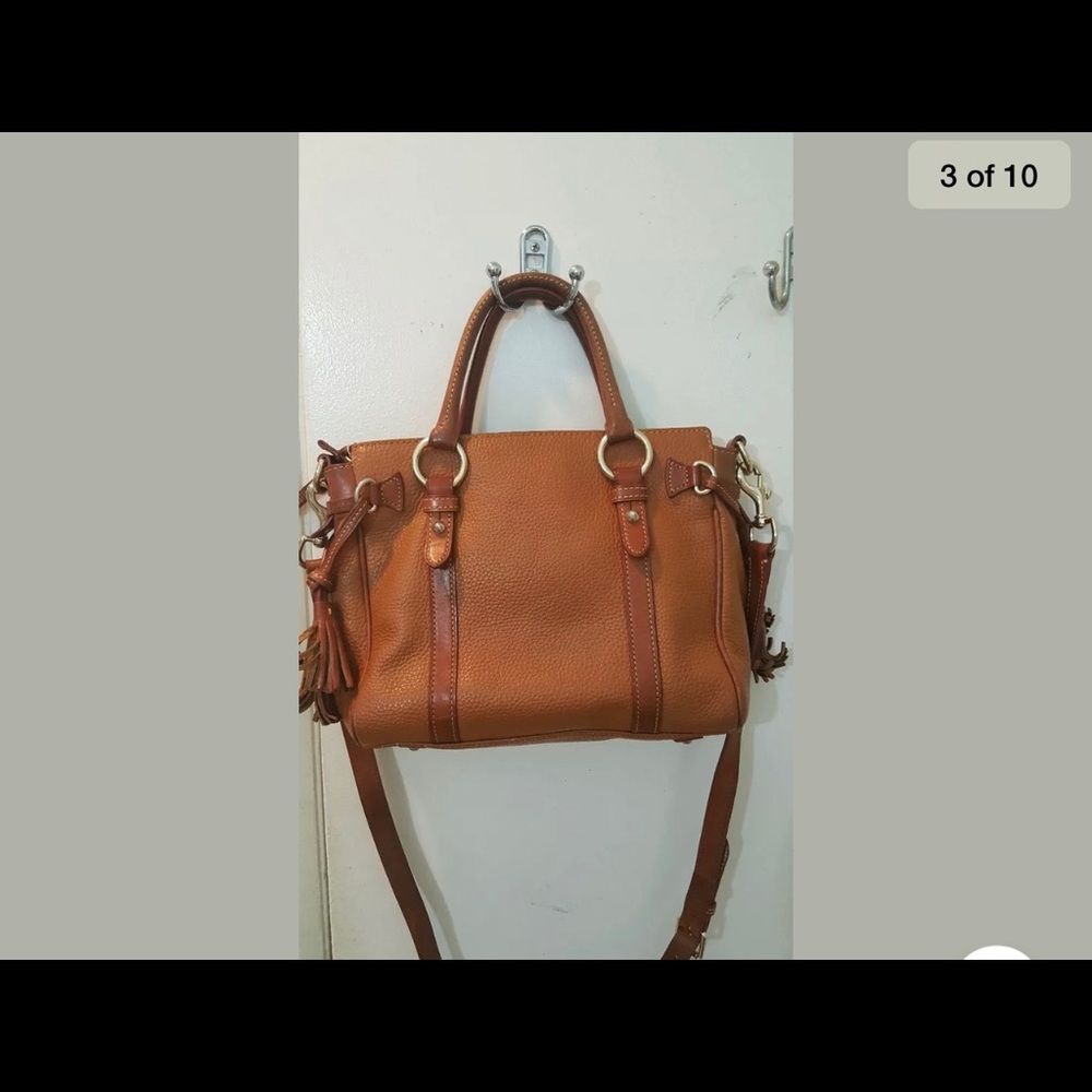 Dooney & Bourke caramel Tan Camel Pebble Leather - Picture 2 of 10